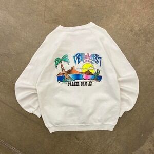 Vintage Verde West RV Park Parker Dam Arizona Jerzees Destination Crewneck XXL